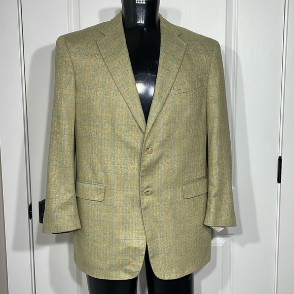 Austin Reed London Green plaid vintage blazer Jacket - Picture 1 of 10